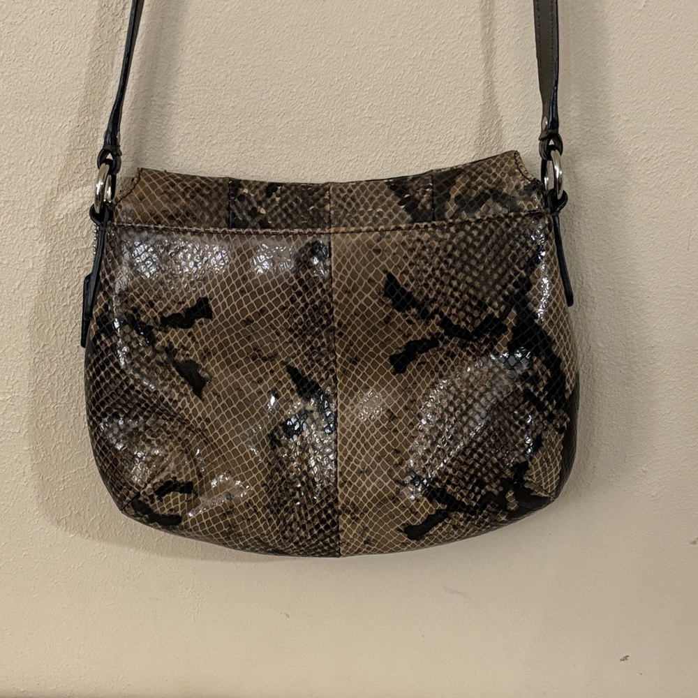Coach soho python Brown and Black Snake Print Cro… - image 4